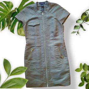 Pink Tartan Zip Safari Dress, Sz 6